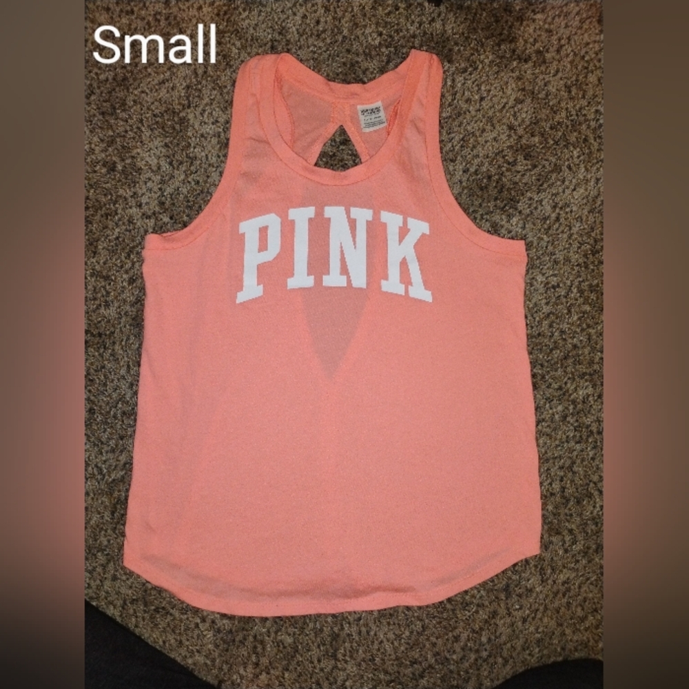 NWOT VS PINK TANK WITH CUT OUT BACK